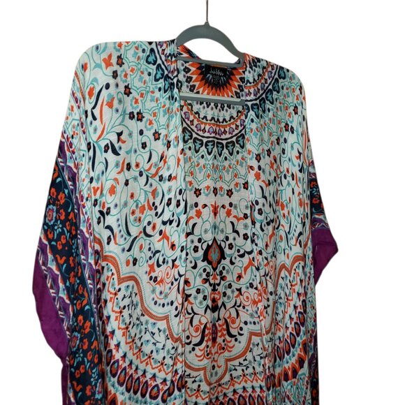 Nicole Miller Beautiful Long Hippie Festival Cover Up - 100% Viscose OS - Picture 7 of 9